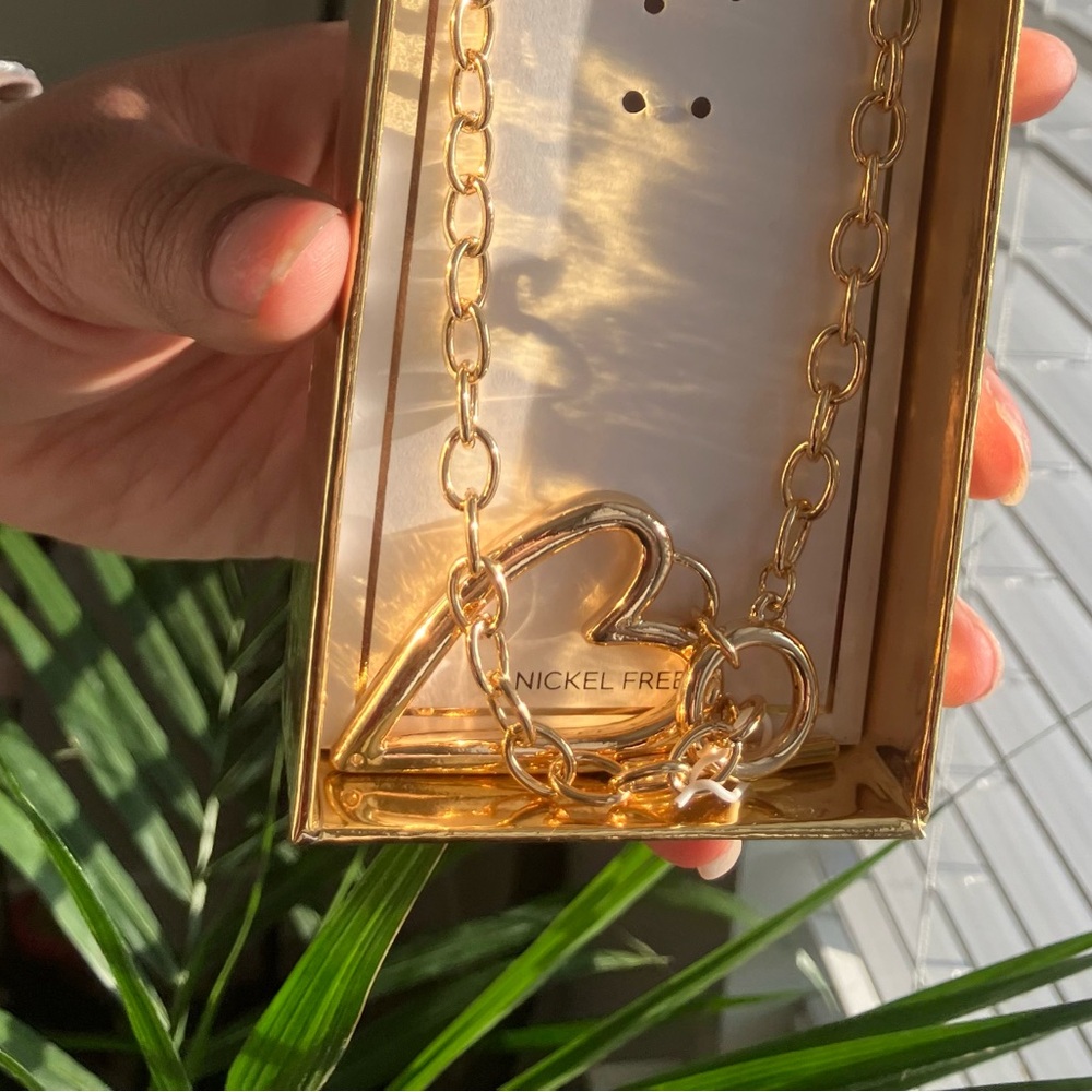 Gold Heart 18” Chain Necklace